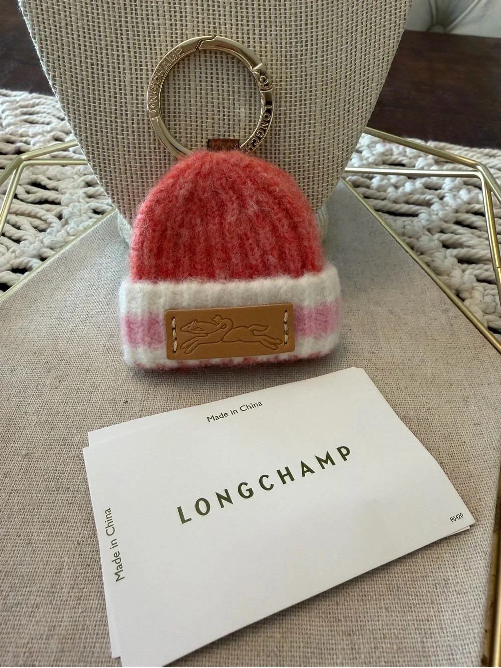 Longchamp Le Pliage Cacooning Beanie Bag Charm - New with Tags